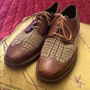 J Brand Brown and Tan Oxfords